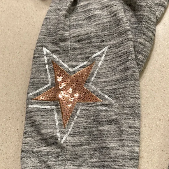 PINK Victoria's Secret Gray Joggers with Star Design Bling Women Size S - Picture 11 of 14